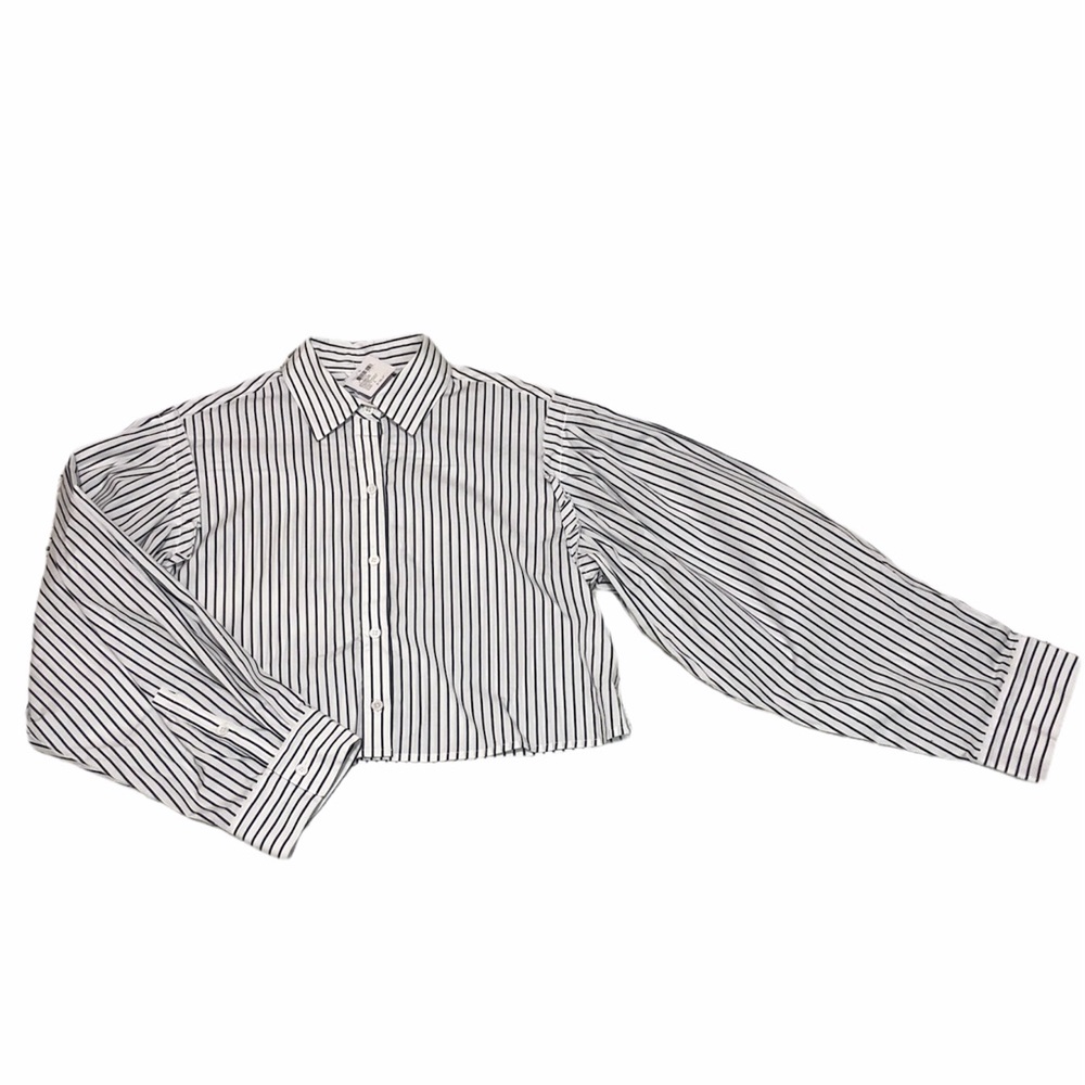 CLUB MONACO -NWT -Button Down Crop Top